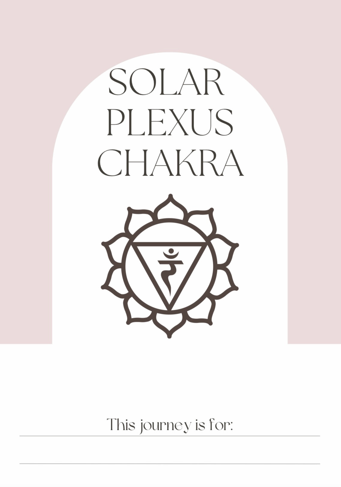 Solar Plexus Chakra Workbook