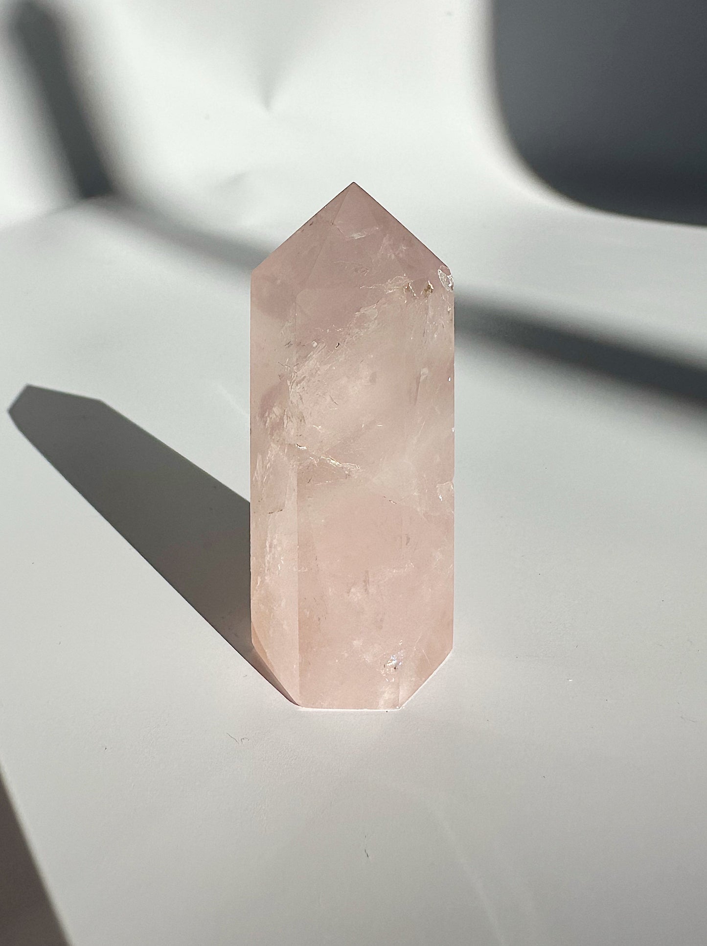 Rose quartz mini tower